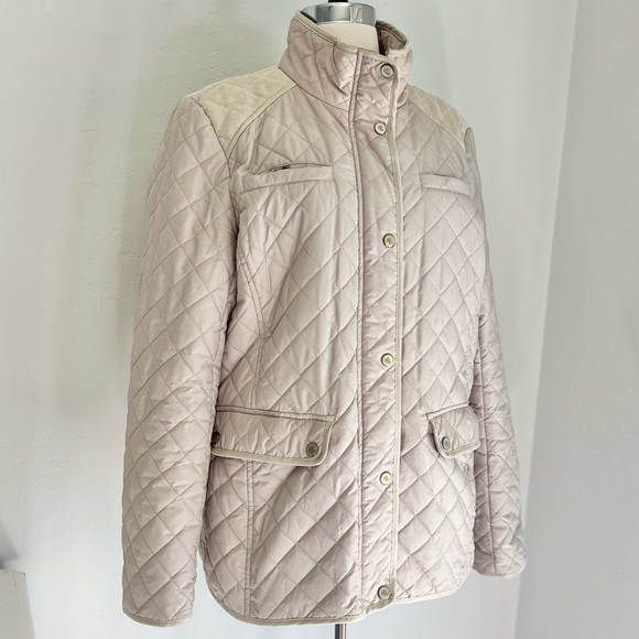 Lauren Ralph Lauren Diamond-Quilted Mockneck Jacket in Birch, Large - Picture 5 of 15